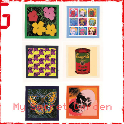 Andy Warhol - Pop Art Painting Cloth Patch or Magnet Set  Andy Warhol - Pop Art Painting Cloth Patch or Magnet Set
